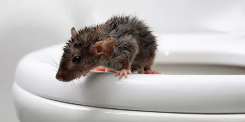 raton en el baño